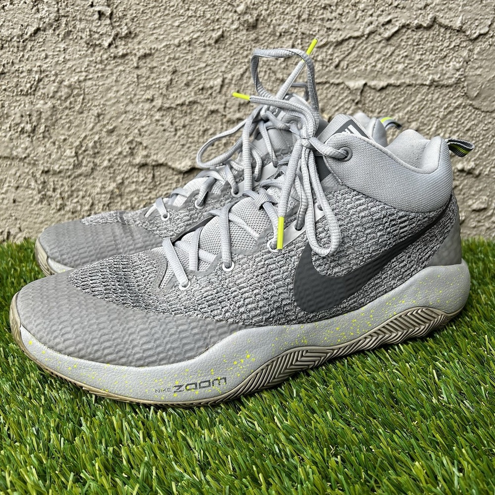 Nike Shoes Men Size 12.5 Zoom Rev 2017 Basketball Grey/White